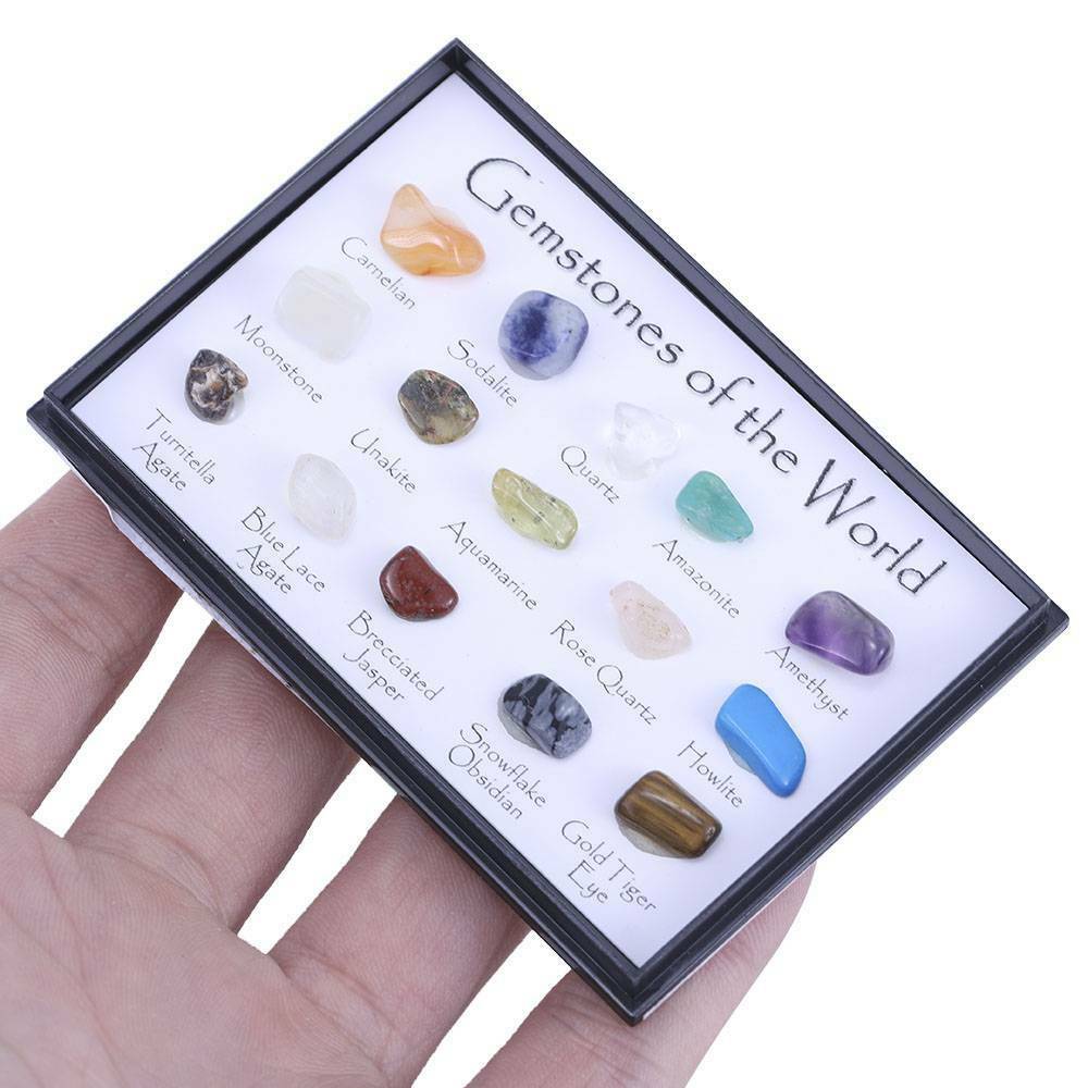 1 x Box Natural Chakra Tumbled Stone Mineral Crystal For Healing Feng Shui Decor