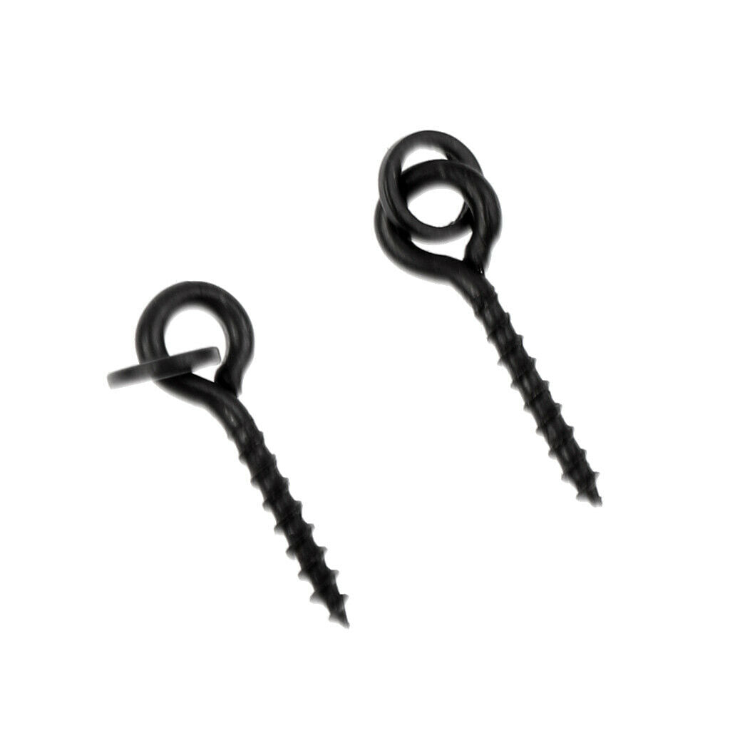 50x Fishing Bait Screws Metal Bait Screws with Solid Ring Fishing Accessories