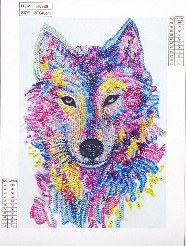 Wolf DIY 5D Special Diamond Painting Embroidery Crystal Cross Stitch Decor
