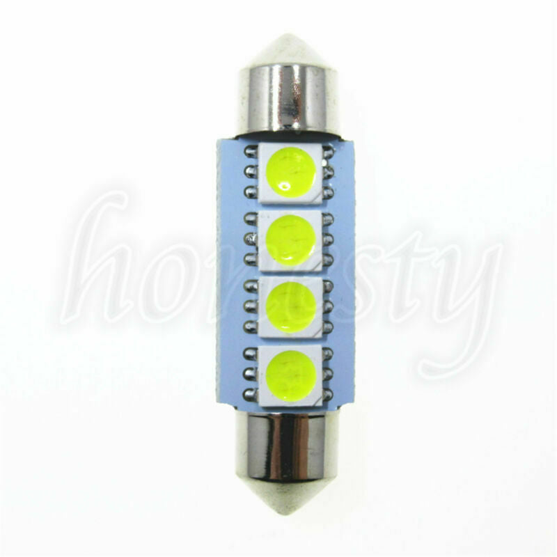 10x White 37mm 4SMD Car LED Festoon Dome Map Interior Cargo Light Bulb 5050