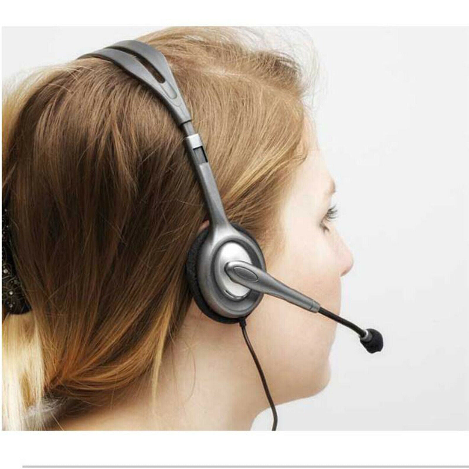 3.5mm Around-Ear Wired Headphone Audio Controls for Computer PC Education