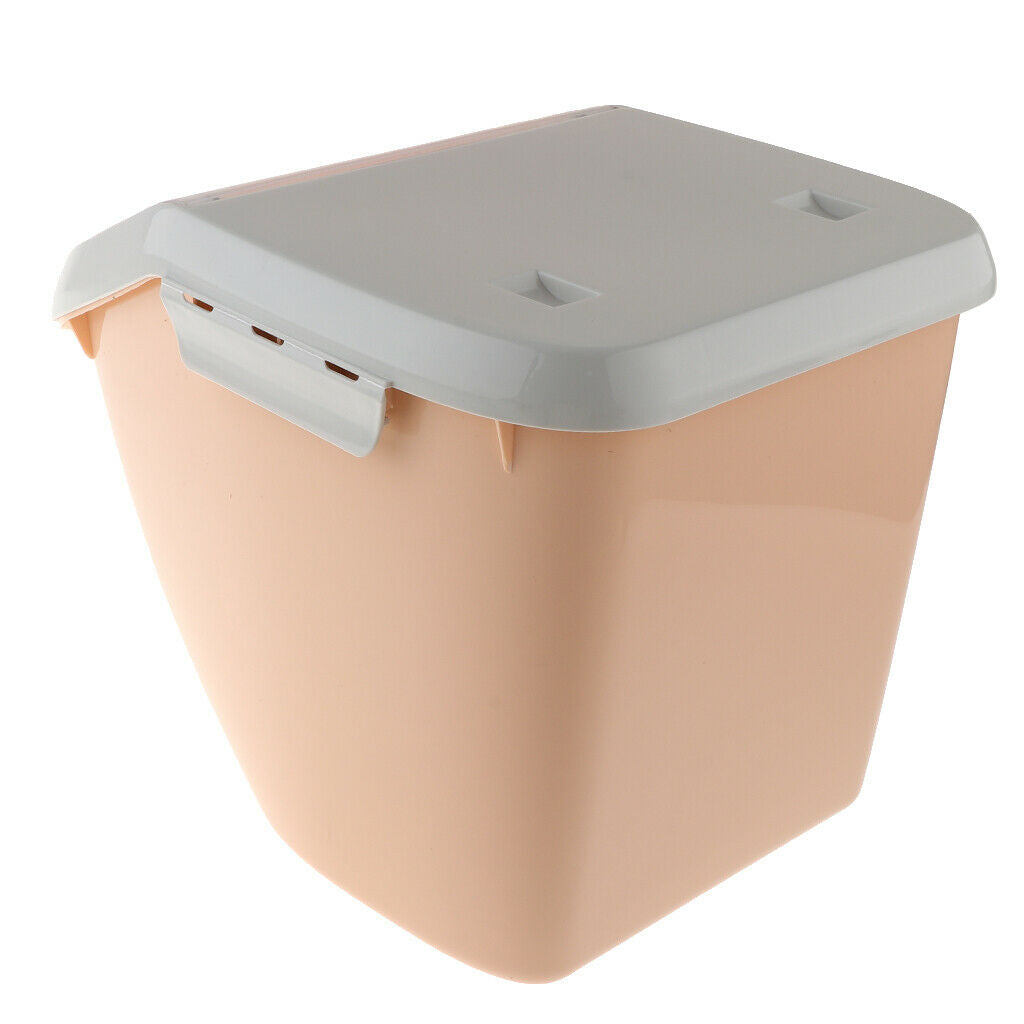 2X Food Storage Container Cat/Dog Food Storage Box Bean Rice Dispenser Orange