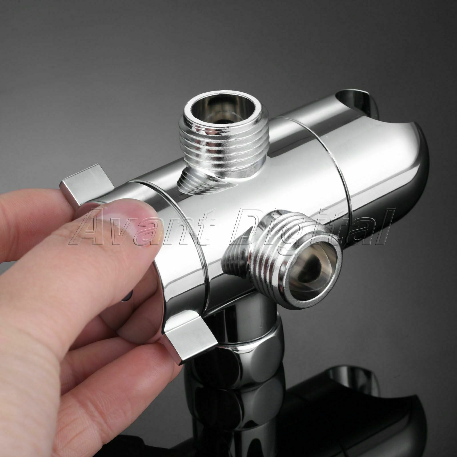 ABS Universal Shower Components 3 way Diverter Shower Head Diverter Chrome 20mm