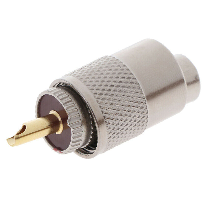1PCS UHF PL259 Male Plug Straight Solder Connector Adapter for RG8U RG58-.l8