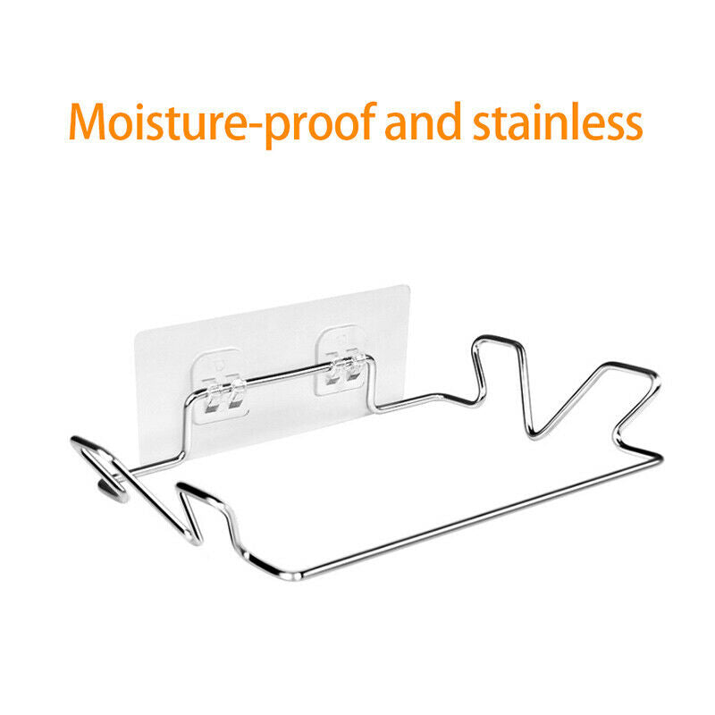 Stainless Steel Door Garbage Trash Bag Towel Hanging Holder Rack Storage LPB TL