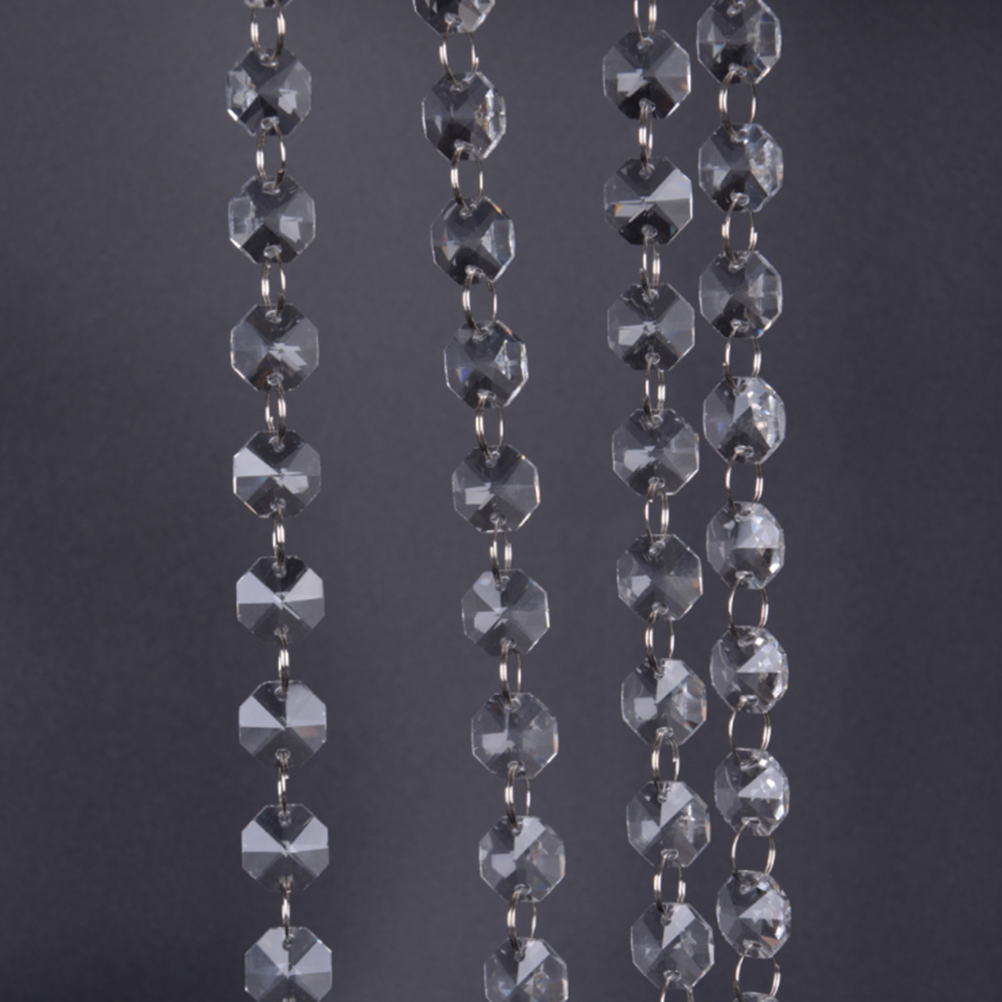 1M Clear Glass Crystal Bead Garland Chandelier Hanging DIY Wedding Light E B SJ