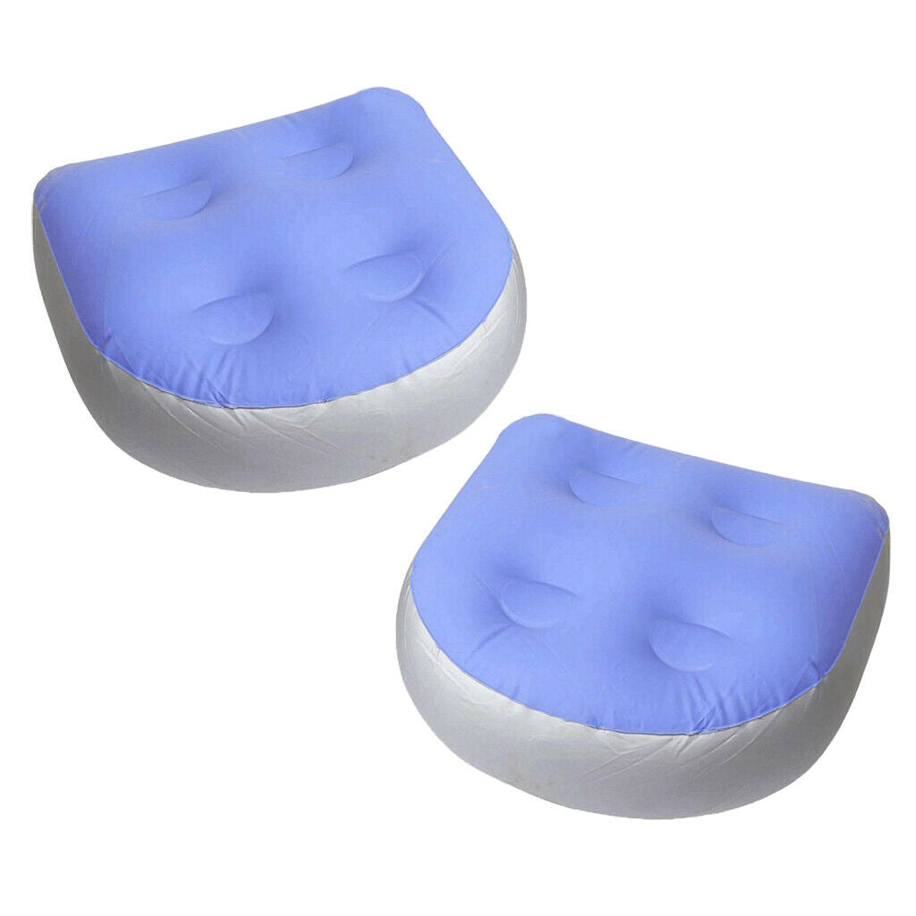 2 Pieces Anti-slip Spa Booster Seat Soft Comfortable PVC Hot Tub Cushion