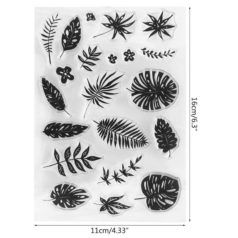 Tropical Leaves Silicone Clear Seal Stamp DIY Scrapbooking Embossing Photo Album