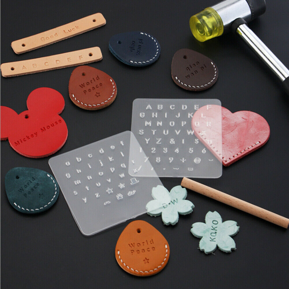 DIY Leather Punch Transparent Alphabet Letter Number Leather Punch Stamper Tools
