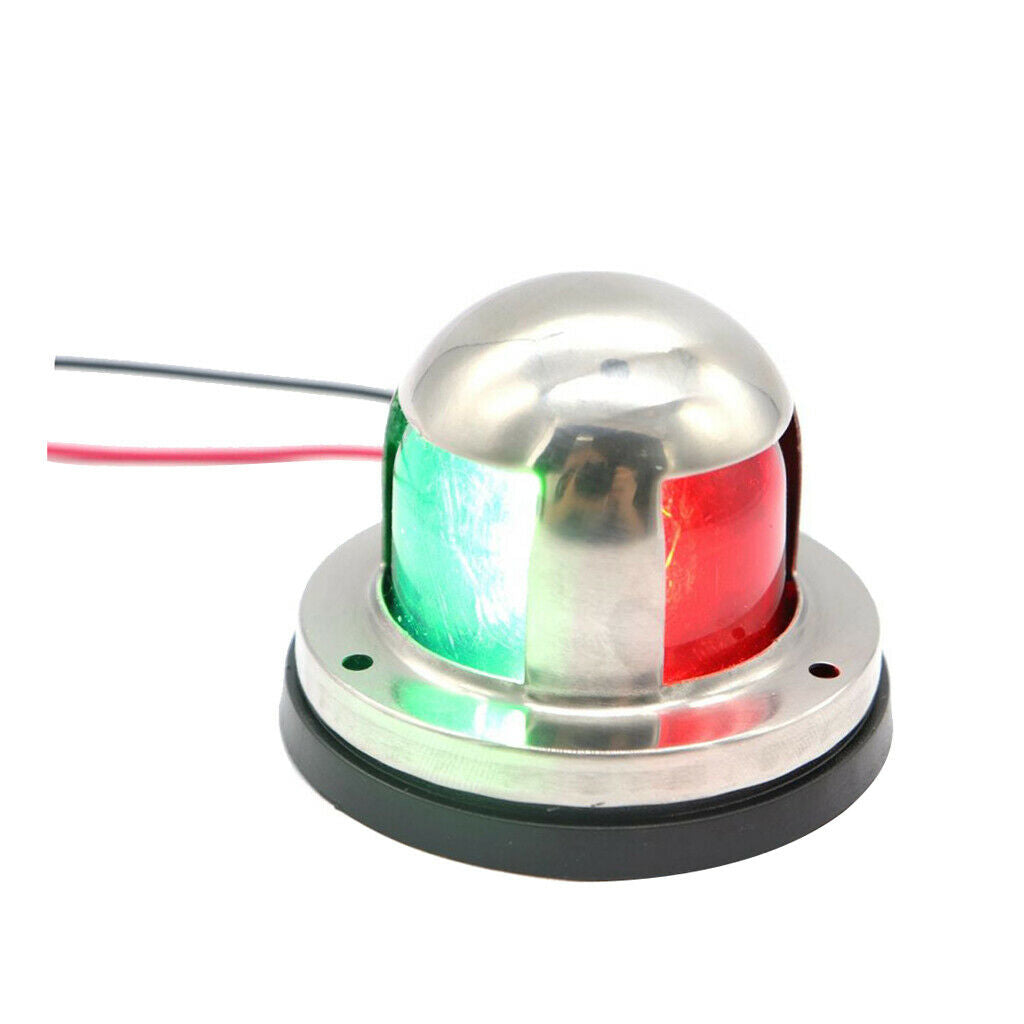 12V Boat Marine Yacht LED Bow Lighting Red & Green 2 in 1 Navigation Light