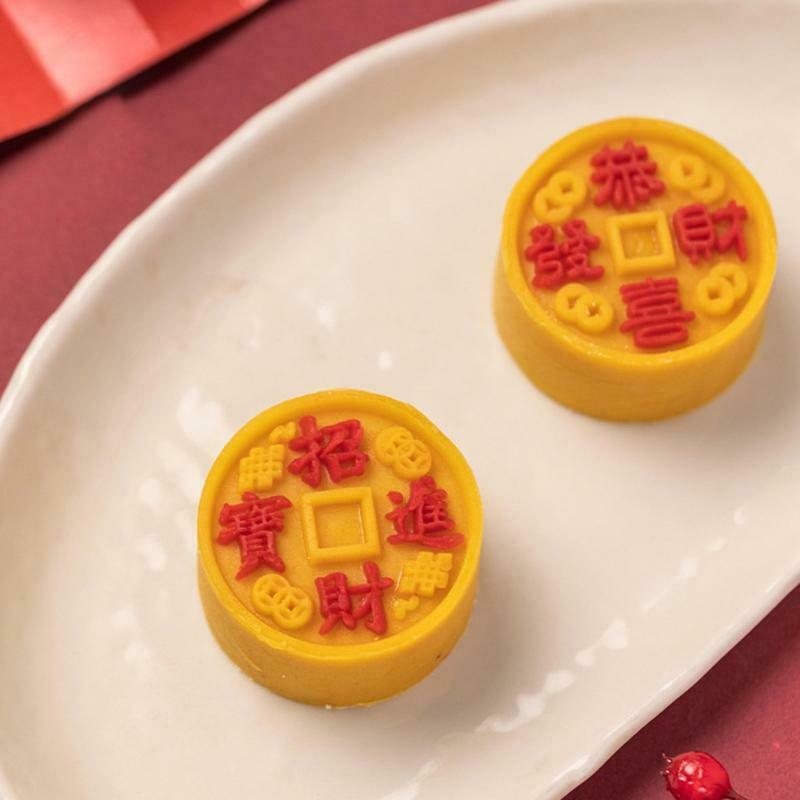 2pcs Stamps 50g Plastic Mooncake Mould Cookie Cutter for Baking Mooncake Gadgets
