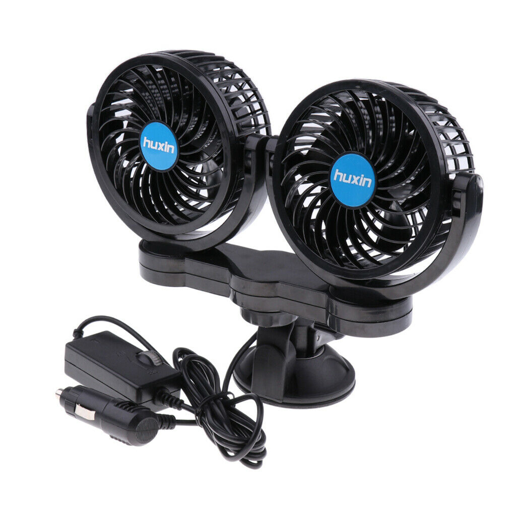 4.5inch 12V 360 Rotating adjustment Dual Head Car Auto Cooling Air Fan