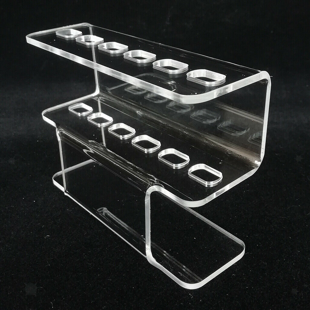 6 Slot Eyelashes Tweezers Storage Holder Tabletop Display Stand Organizer