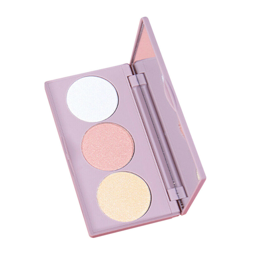 3 Colors Makeup Bronzer Contour Highlight Palette Long Lasting Powder Shades
