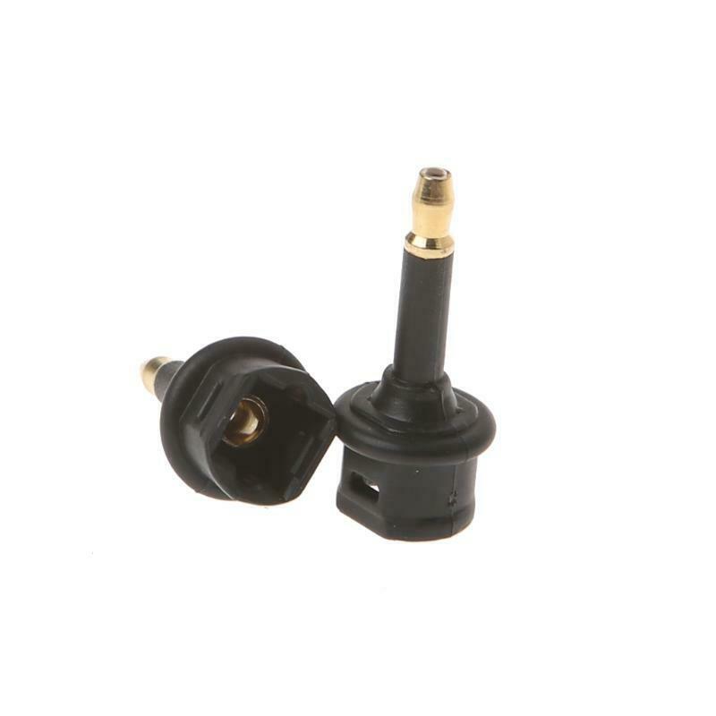 2 Pcs Toslink Female To 3.5mm Male Mini Audio Plug Digital Optical Adapter