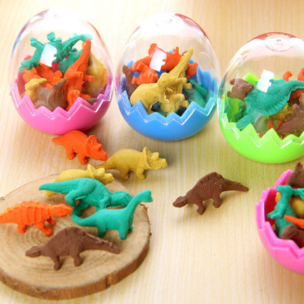 8X Dinosaurs Egg Pencil Rubber Eraser Students Office Stationery Kid To.l8