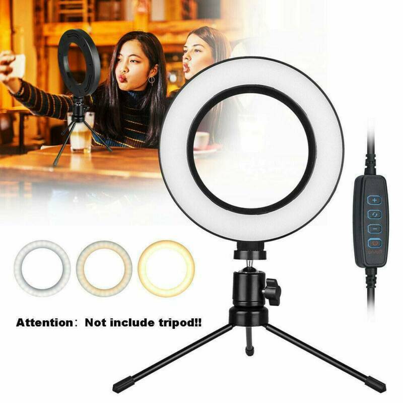 10'' LED Ring Light Lamp For Selfie Camera Phone Studio Photo Video Dimmable !