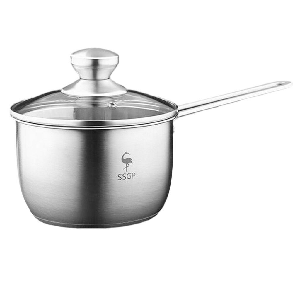 Nonstick Cookware Handy Pot Sauce Pan with Glass Lid, Small Milk Pan Boiler