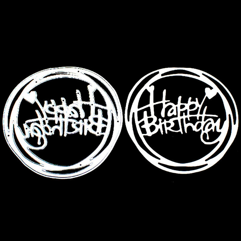 Happy Birthday Words Metal Cutting Dies Stencil for DIY Scrapbooking Phot.l8