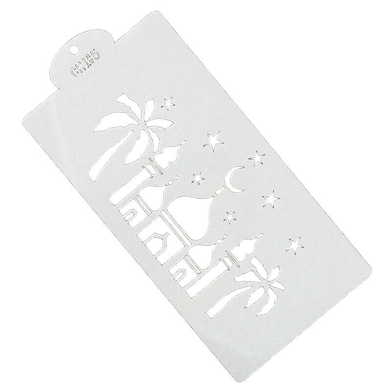 1pc Eid Mubarak Ramadan Cake Template Coffee Spray Stencil DIY Fondant tool