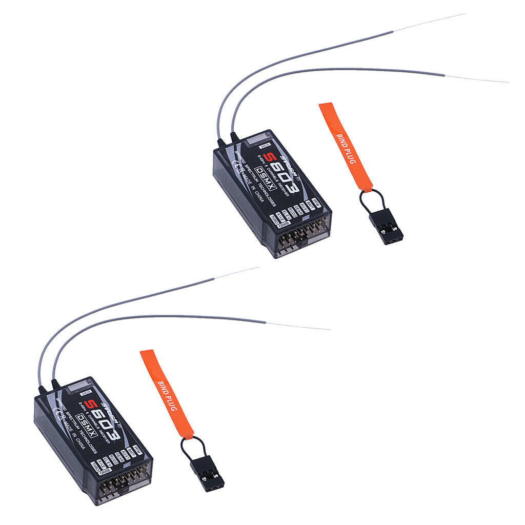 2pcs  S603  /  RX 7CH 2.4GHZ Full Range Aircraft Receiver