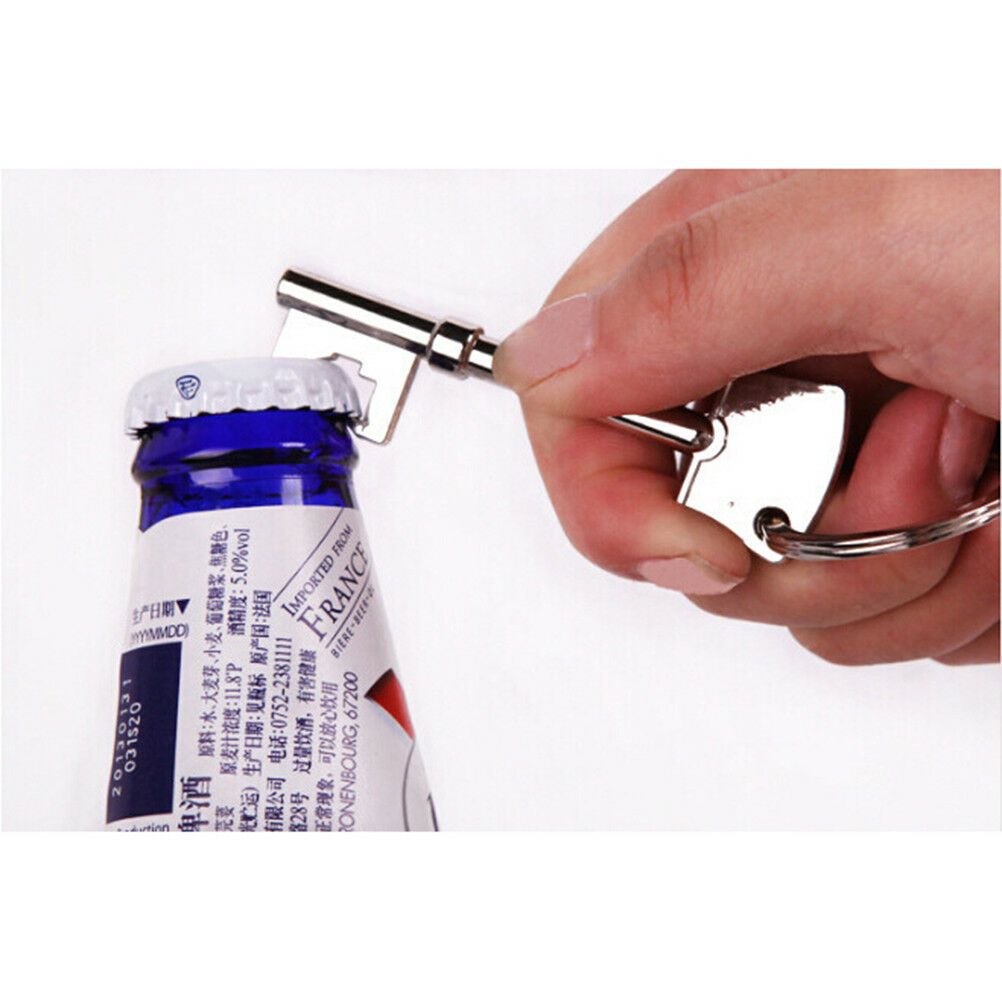 Key Portable Bottle Opener Beer Bottle Can Opener Hangings Ring Keychain T.l8