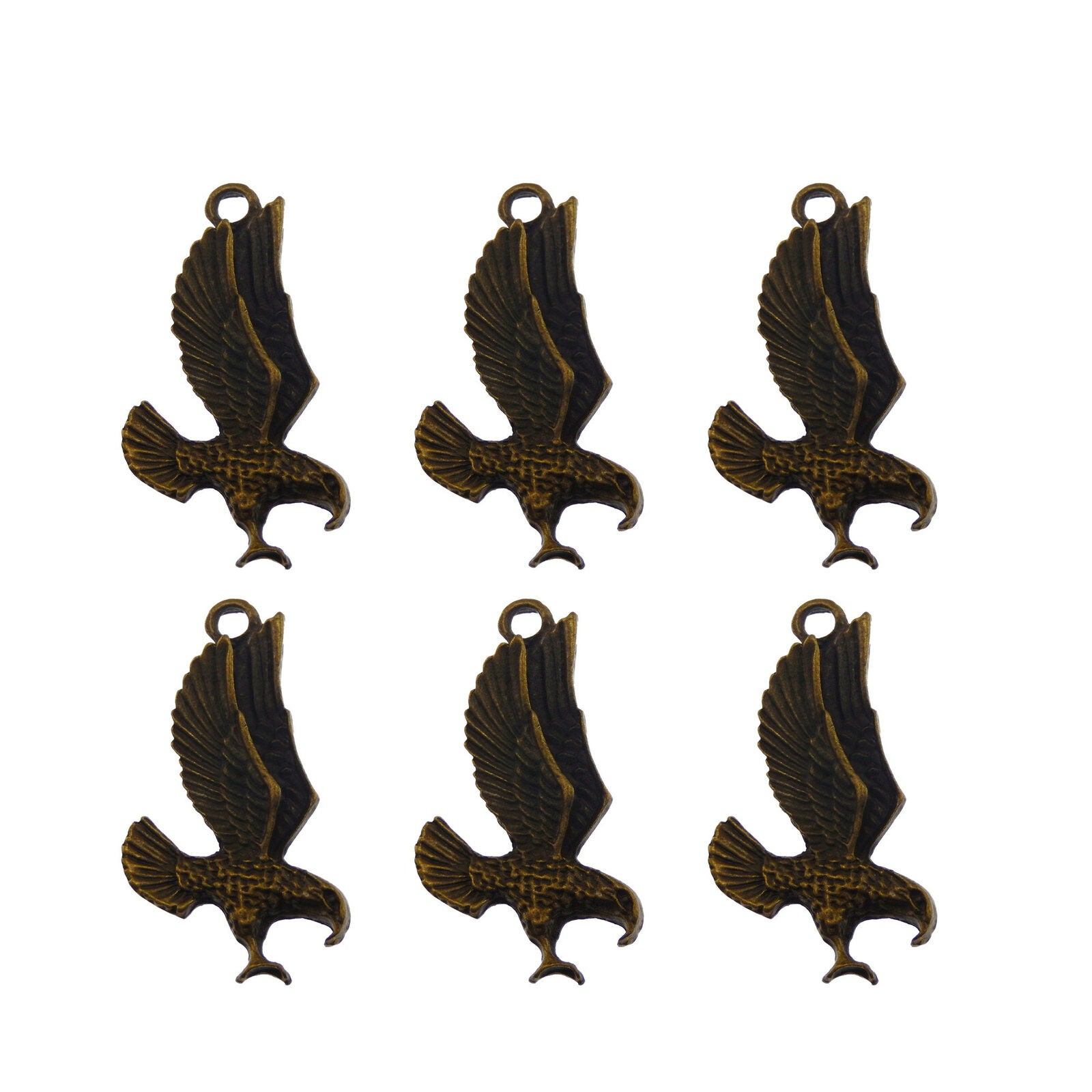 5 pcs Antiqued Bronze Color Flying Eagle Charm 68x35 mm Pendant Findings DIY