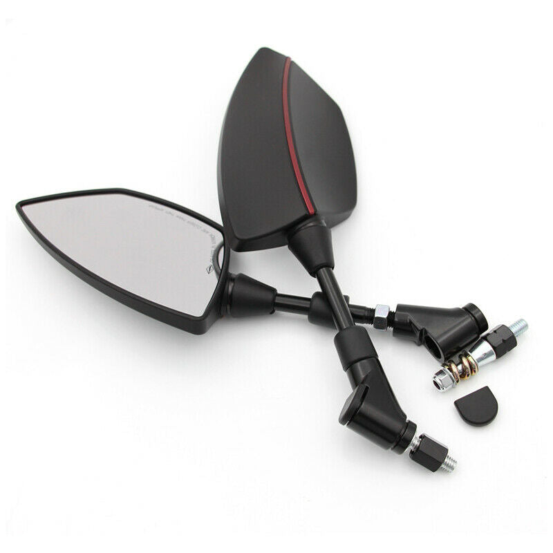 Universal Motorcycle Scooter Rotatable Big Vision Rearview Mirrors w/ Mountings