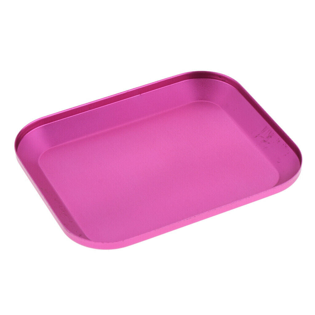 Aluminium Alloy Magnetic Screw Tray Plate for RC Car Repair Tools Rose Red