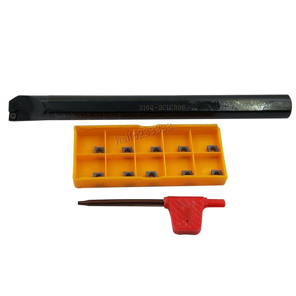 95° S16Q-SCLCR06 Lathe Boring Bar Turning Holder + CCMT060208 BP1125 CNC inserts