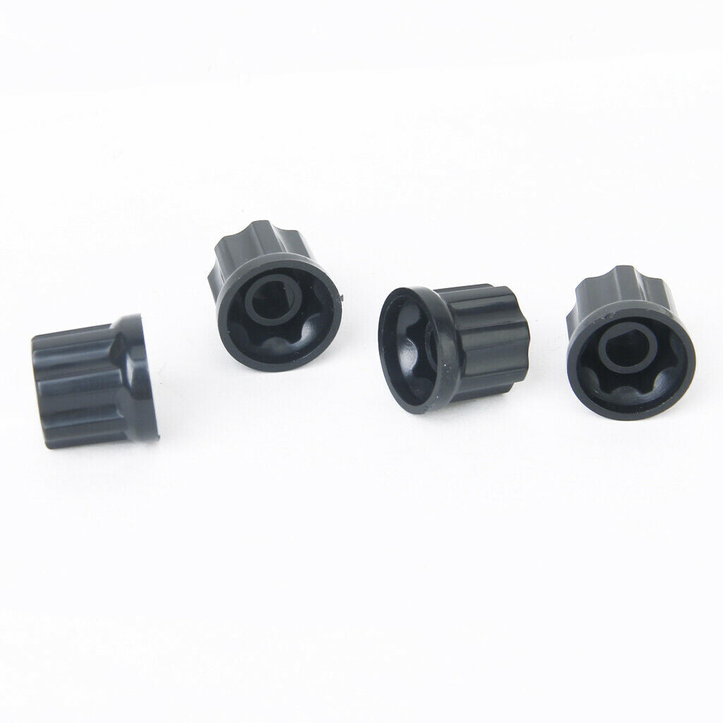4 pieces volume tone control knobs for guitar black
