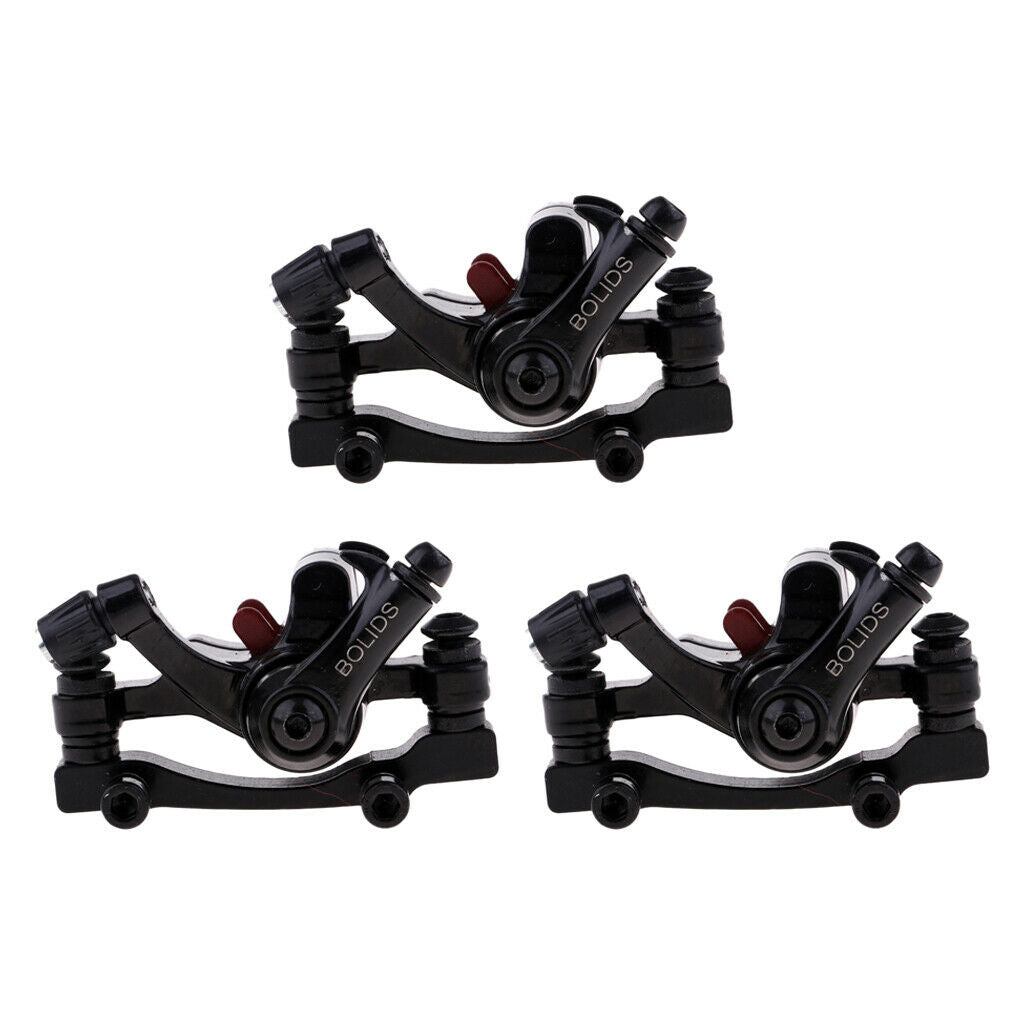 3pcs Black Durable Front Bike Disc Brake Replacement Parts Easy to Install