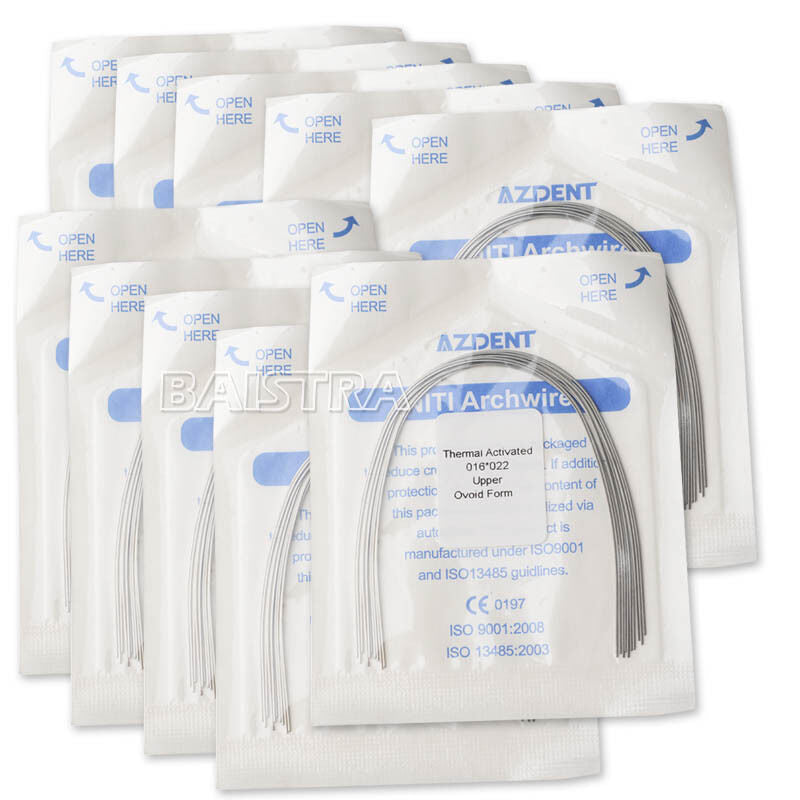 20 X Dental Ortho Arch Wire Heat Activated Thermal Niti Rectangular 16*22 Upper