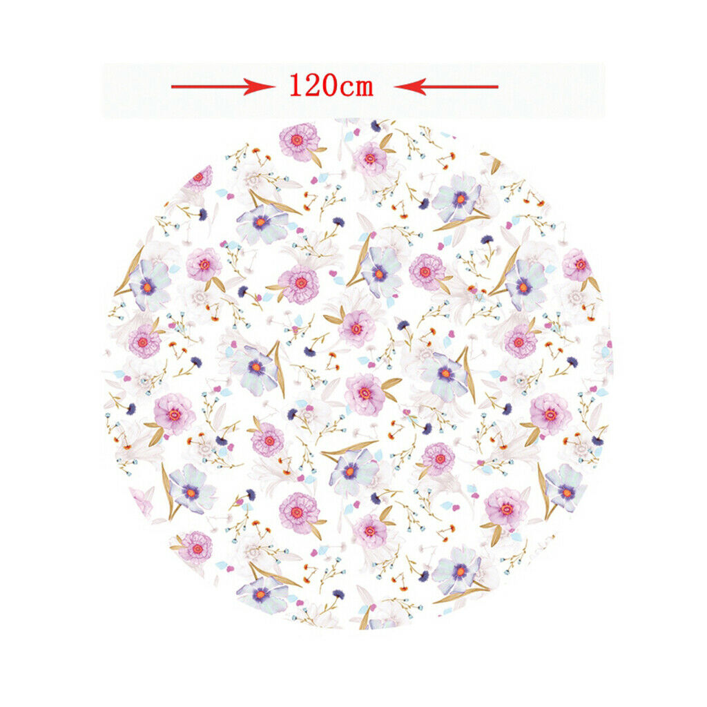 2x Non-Slip Vinyl Tablecloth Round Table Cover Cloth Home Decor 48'' 60''