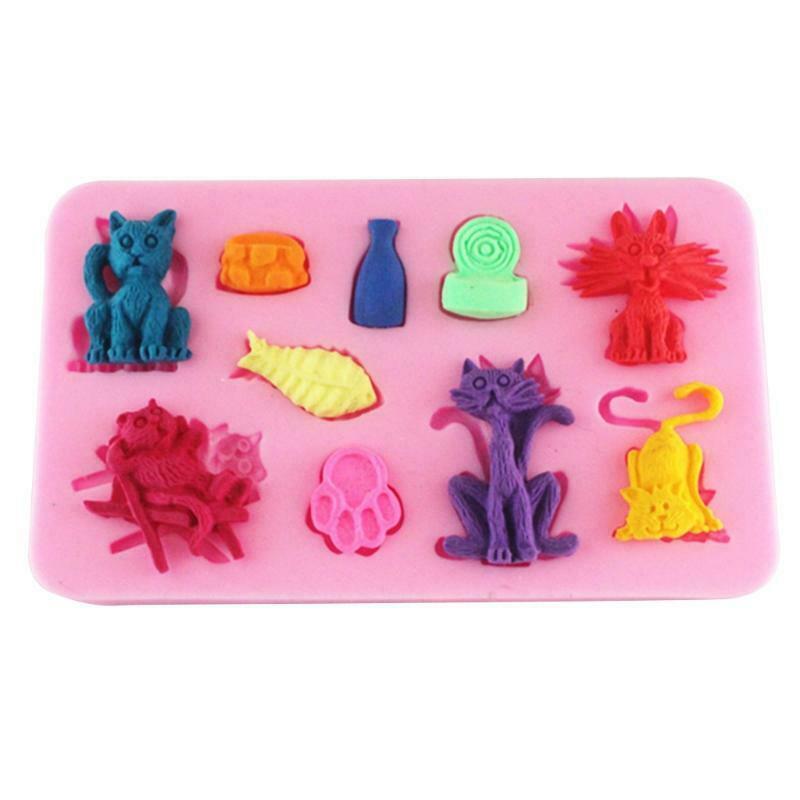 Soap Molds Chocolate Candy Molds Decorating Exquisite Horror Cat and Fish Gift