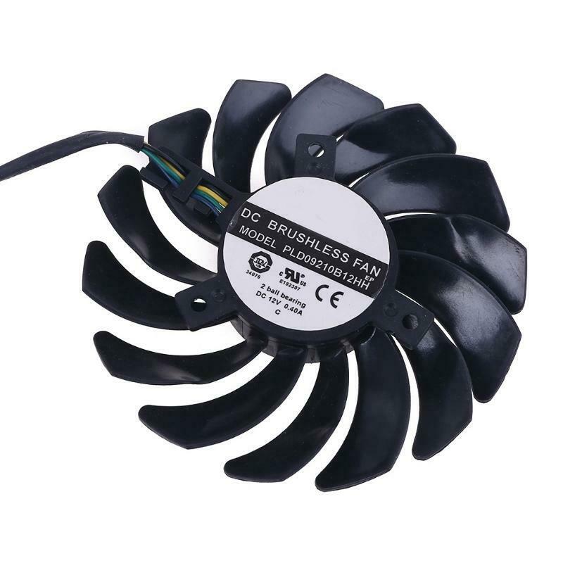 1 Pair 87mm PLD09210B12HH 4 Pin Graphics Video Card Cooling Fan for MSI RX 580
