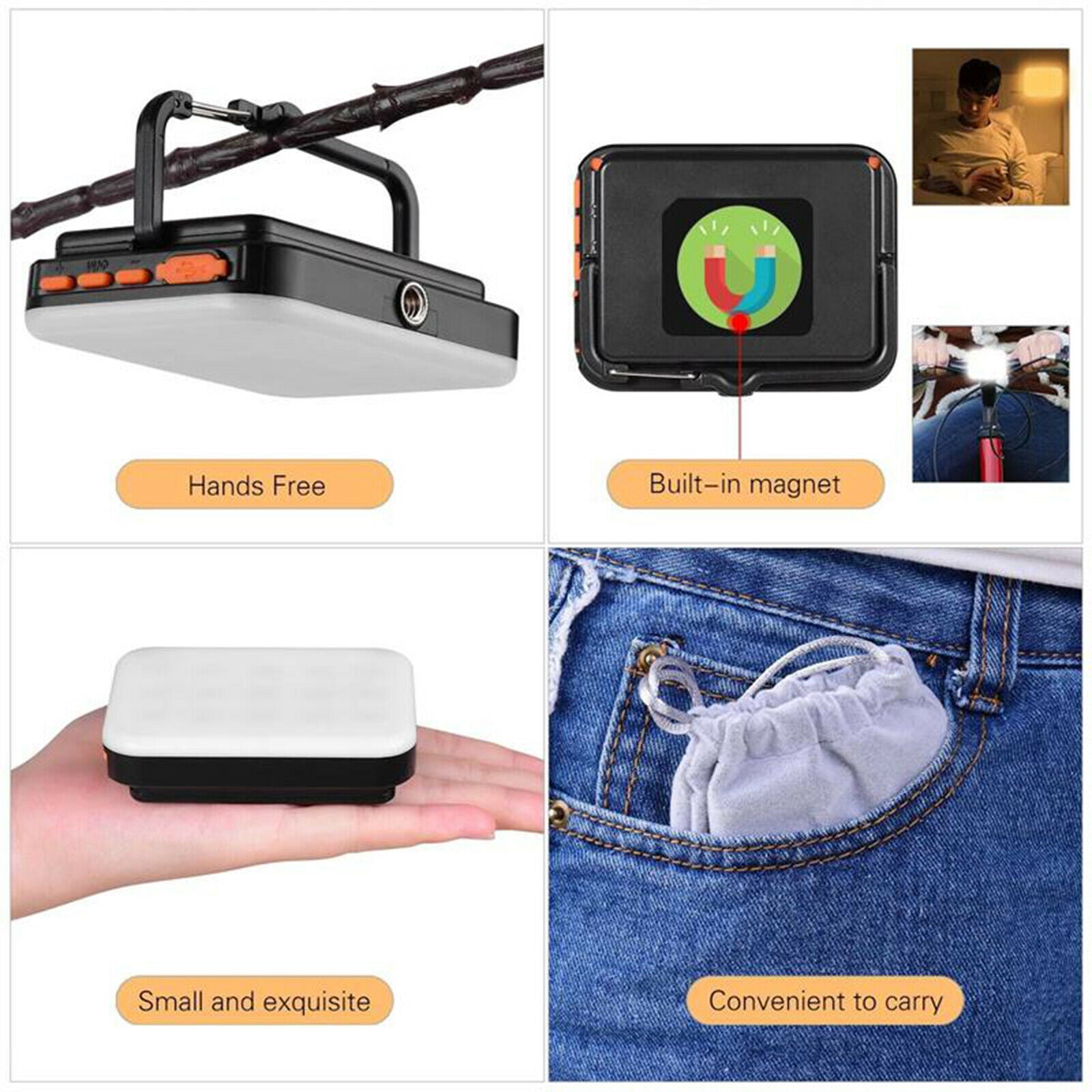 Mini RGB Camera Video Light LED Lamp 4500mAh Battery Adjustable for Vlog