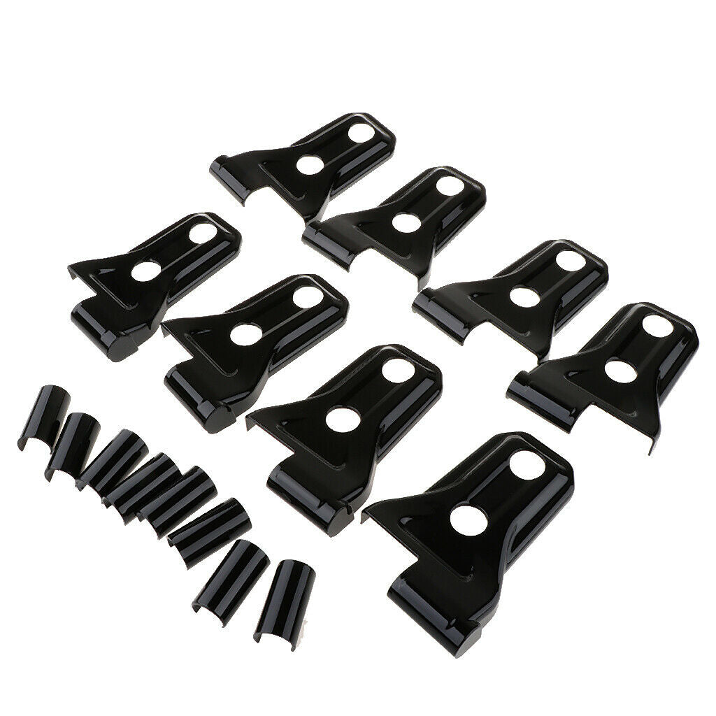 8 PCS / 4 Door ABS Car Door Hinge Cover Trim Black for Jeep Wrangler JL 2018