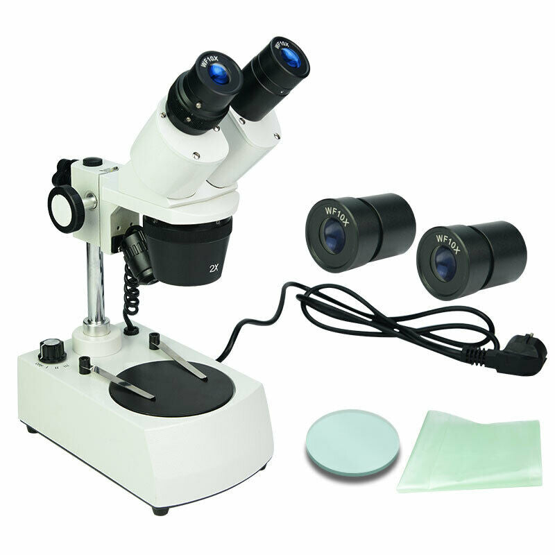 Binocular Stereo Microscope 20X 40X w/ Top Bottom LED Lights for PCB Dissecting