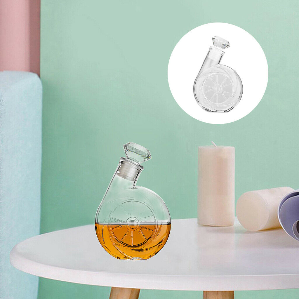 Retro Glass Decanter with Stopper for Wine Bourbon Brandy Water Mouthwash