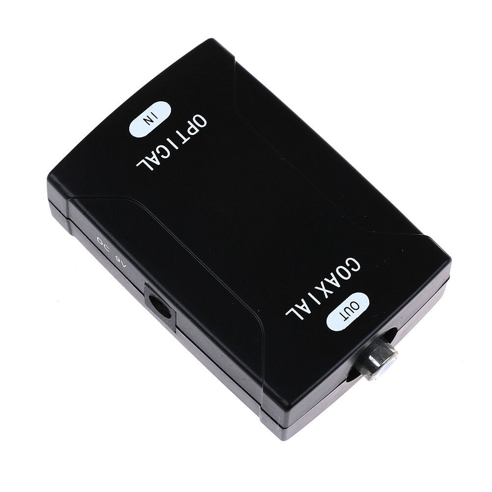 Digital optical toslink to coax coaxial RCA digital audio converter adapter BDAU
