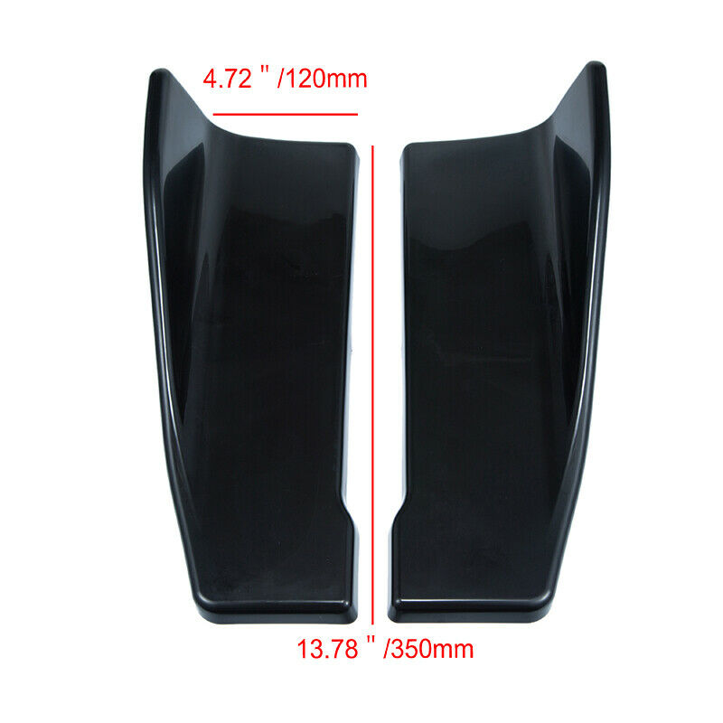 Pair Car Bumper Spoiler Rear Lip Canards Diffuser Wrap Angle Shovel Side Skirt