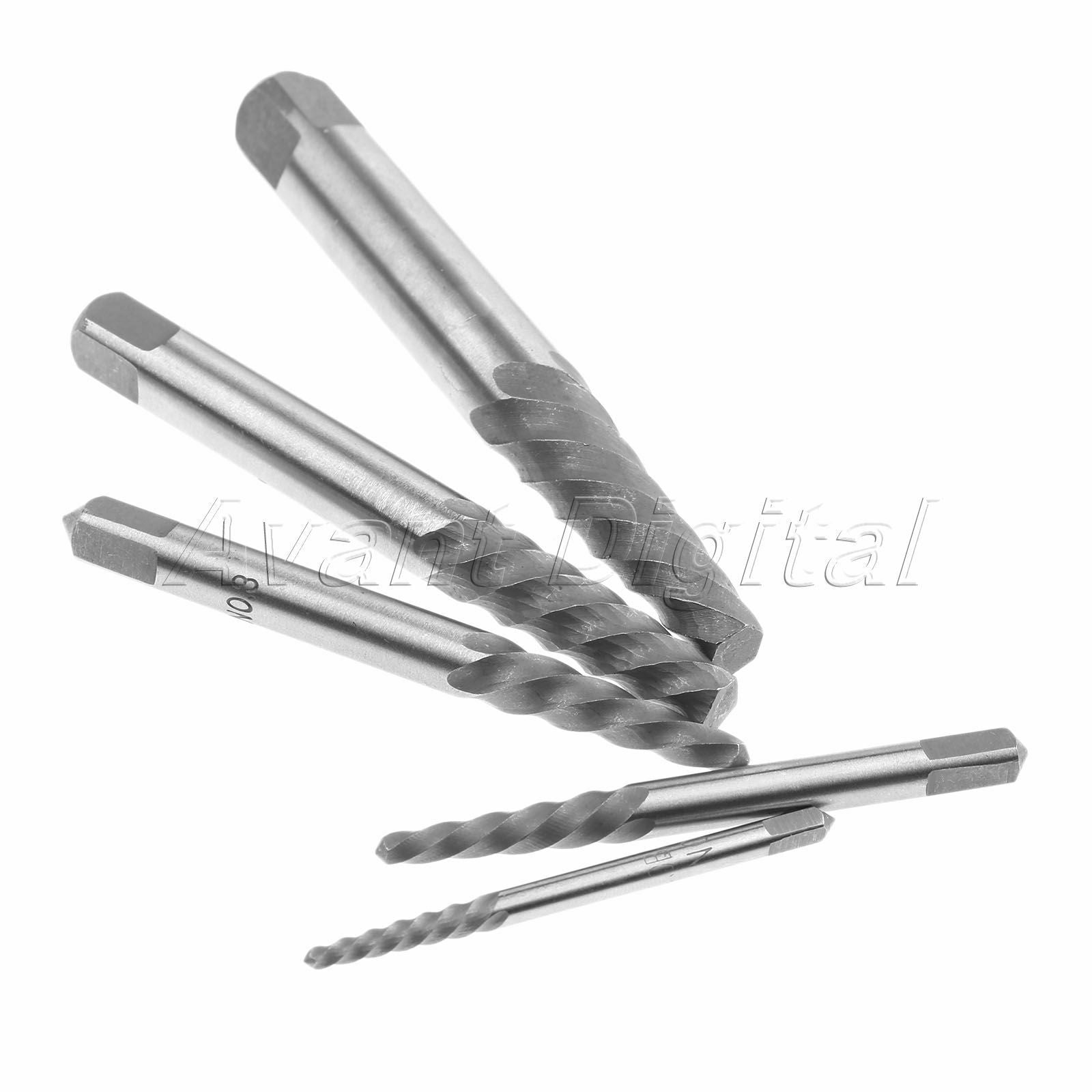 Useful 5 in 1 Speed Out Screw Extractor Drill Bits Set Broken Bolt Remover Tool