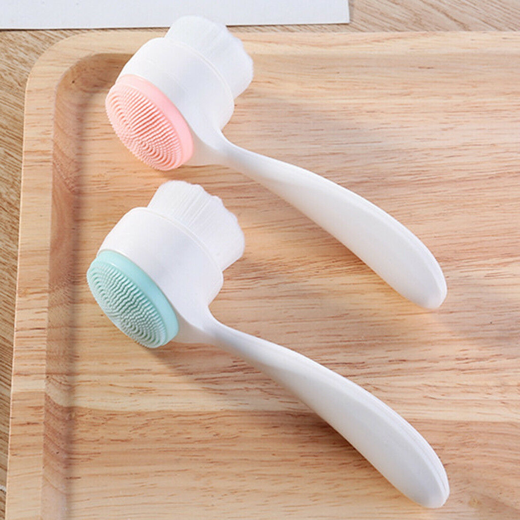 2 in 1 Facial Brush Face Pore Skin Exfoliator Cleansing Massager Scrubber