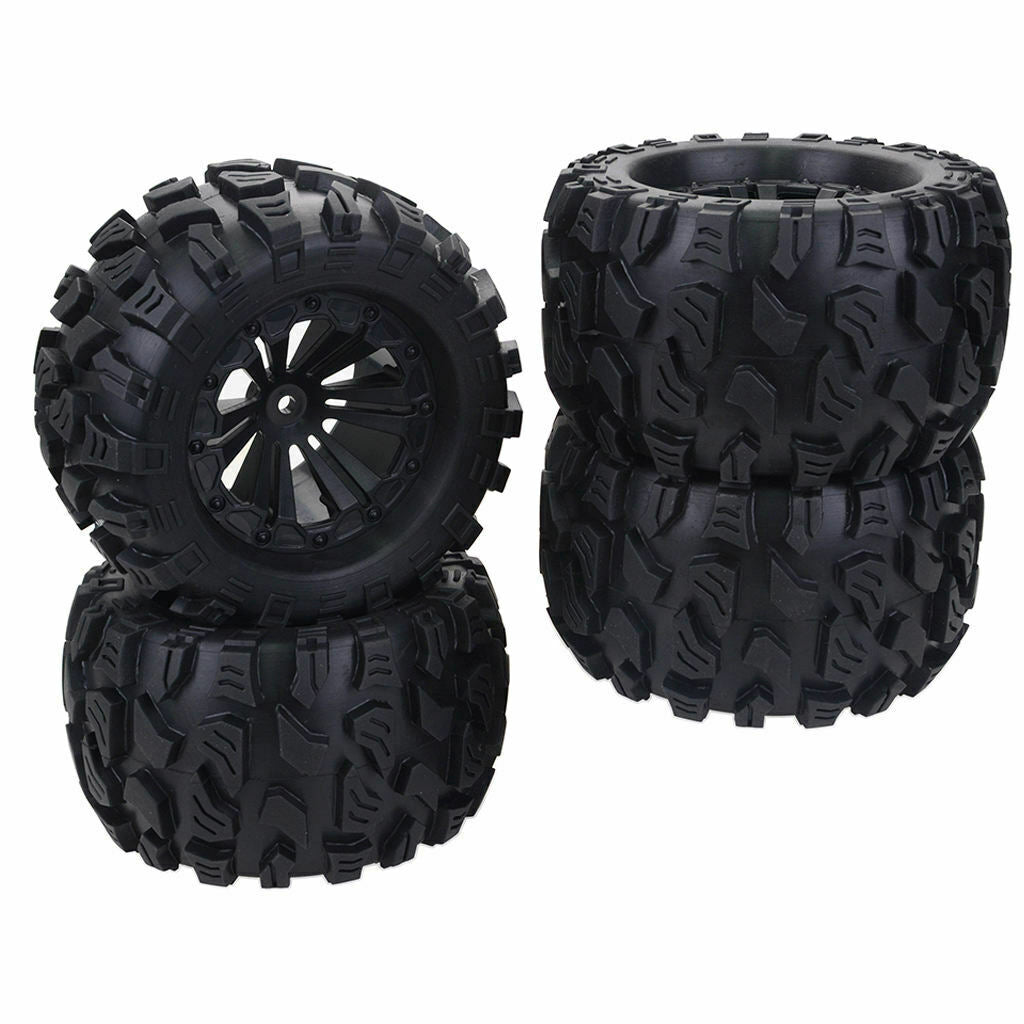 4 x 120mm Rubber Tire Rim Tire Car Tire Set for 1:10 HSP Wltoys RC Car