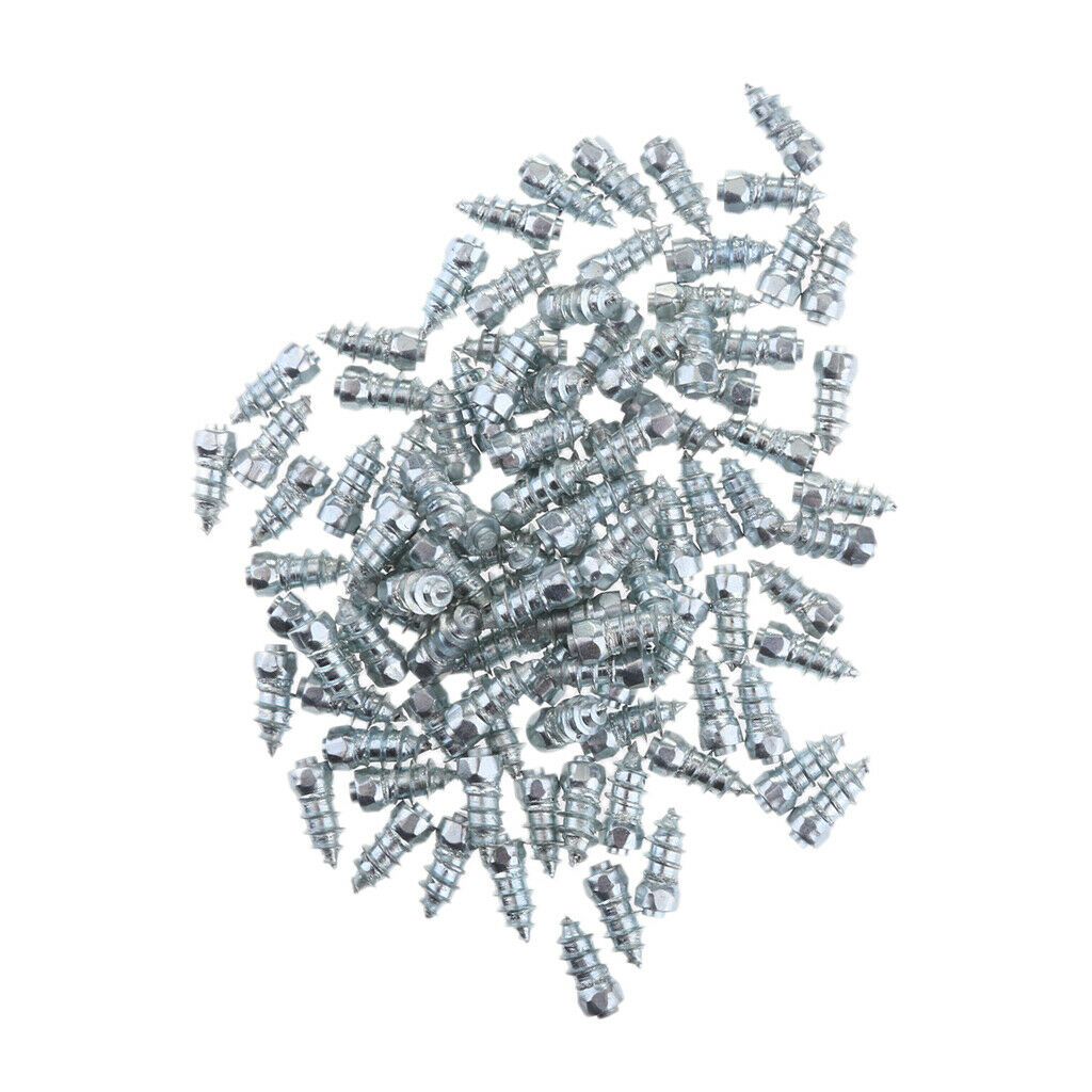 100pcs Alloy Motorcycle Car Tire Anti-slip Stud Screws Snow Spikes H15 15mm