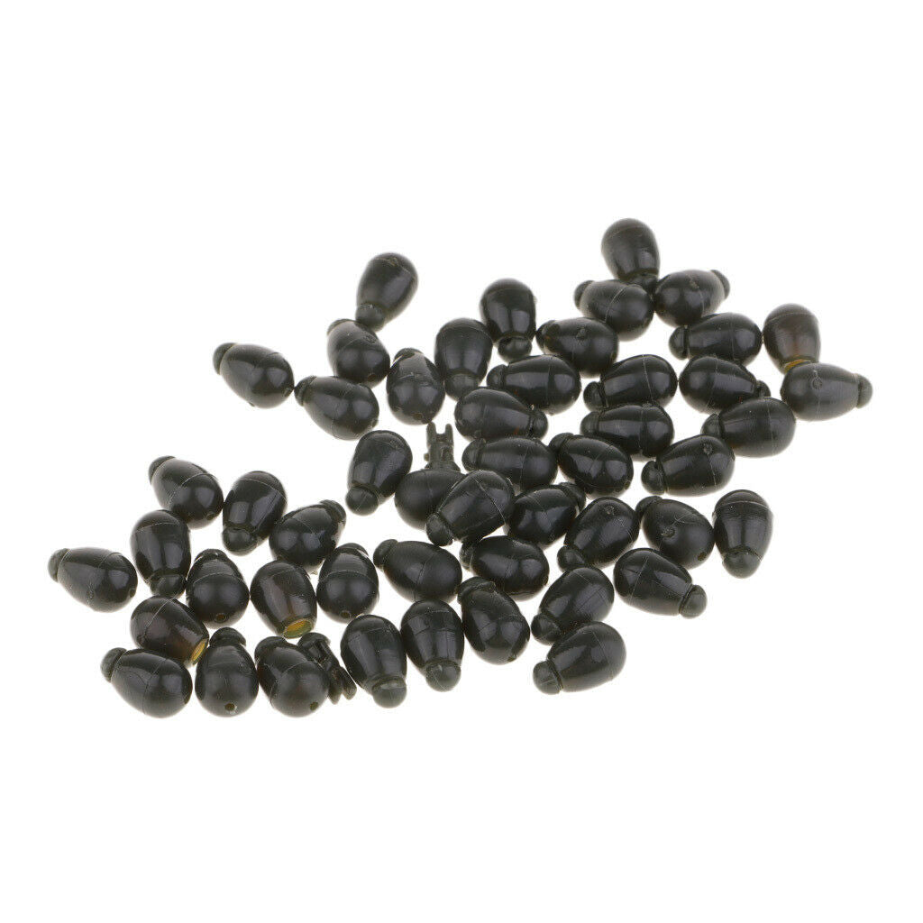 50pcs ABS Fishing Connectors Quick Change Beads for Hook Links Method Feeders