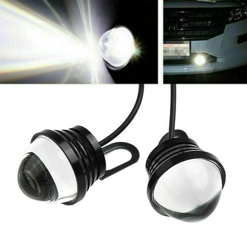 2Pcs LED Fish Eye 5W Car SUV Driving Fog Light Daytime Running DRL Bulb Lamp Kit