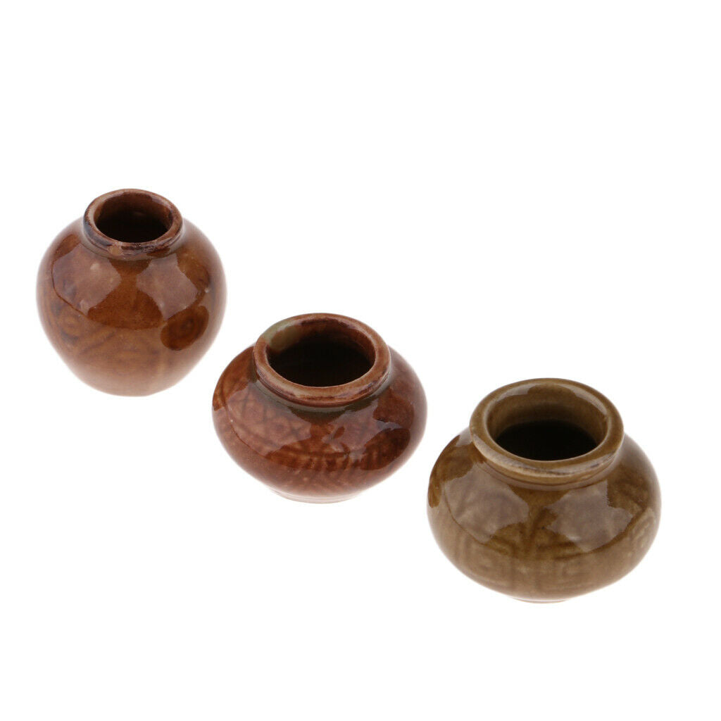3 Pieces Modeling Ceramic Flower Vase Home Decor