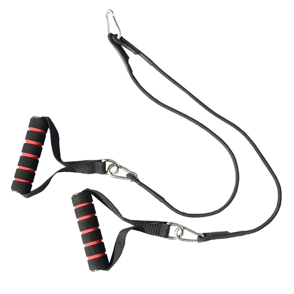 Fitness Gym Pulley Cable Machine System Pull Down Fitting Handle Foam Strap Rope